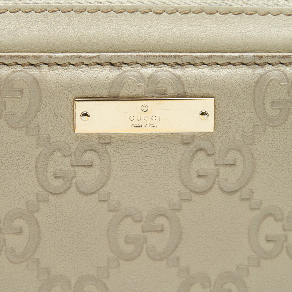 GUCCI VINTAGE SHOULDER BAG WHITE/EXTRA WALLET