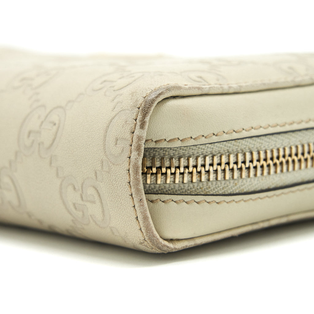 GUCCI VINTAGE SHOULDER BAG WHITE/EXTRA WALLET