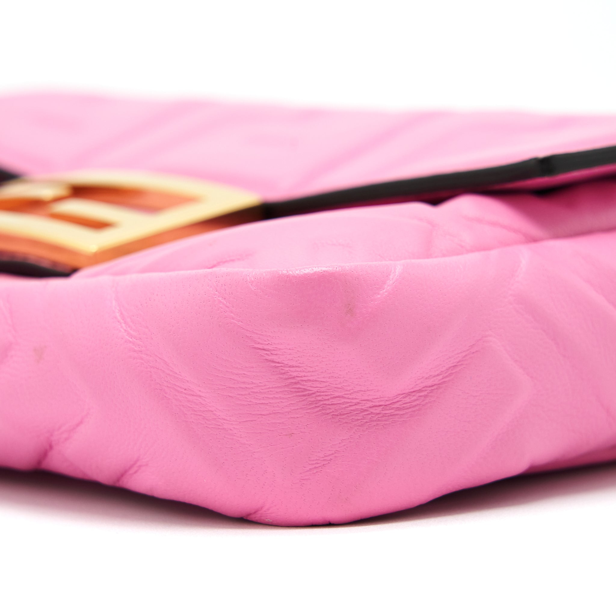 FENDI MINI BAGUETTE LAMBSKIN PINK GHW