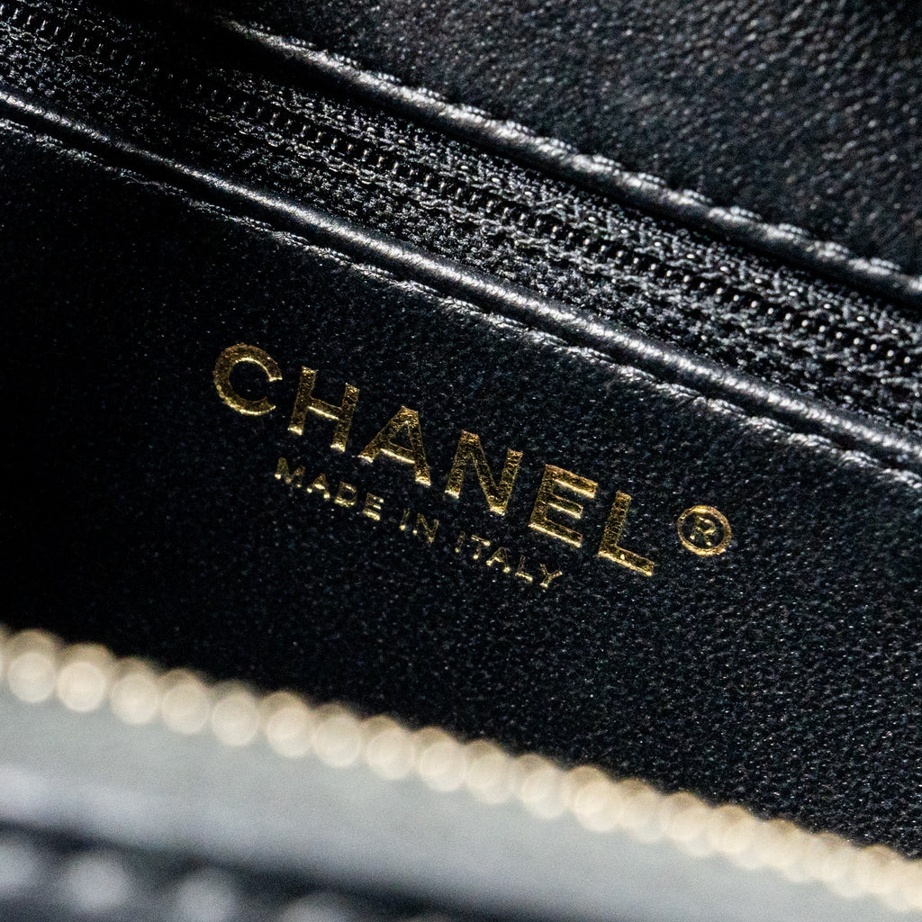 CHANEL TRENDY CC TOP HANDLE VANITY BAG LAMBSKIN BLACK GHW