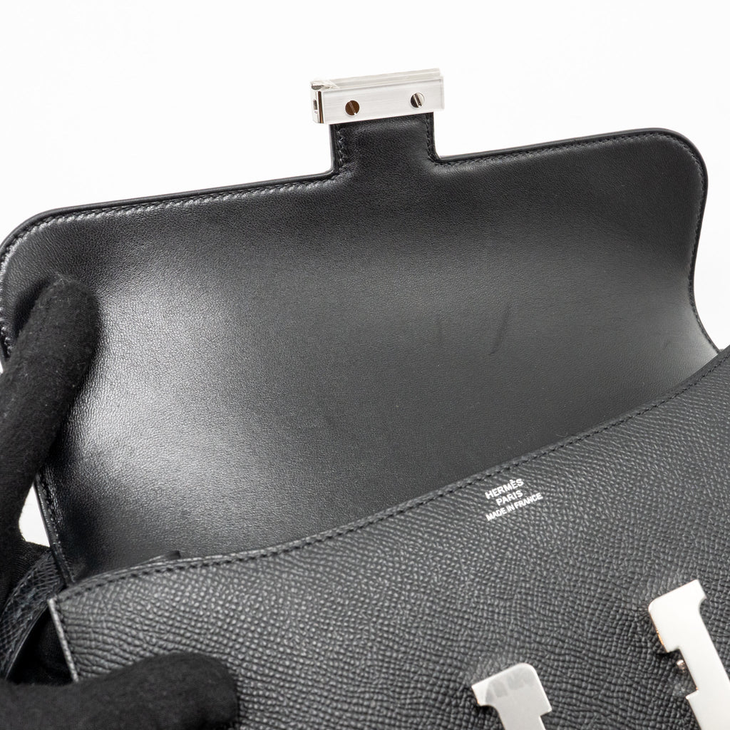 HERMES CONSTANCE ELAN EPSOM BLACK SHW