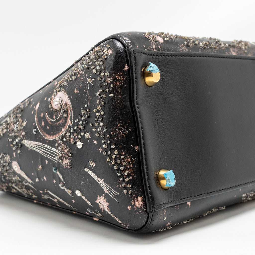 DIOR MEDIUM LADY DIOR I FEEL BLUE LIMITED EDITION EMBELLISHED LAMBSKIN MULTICOLOUR GHW