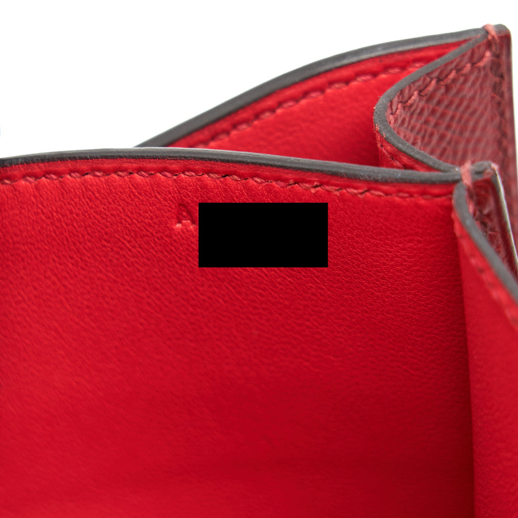 HERMES MINI CONSTANCE BAG ROUGE GRENADE EPSOM LEATHER