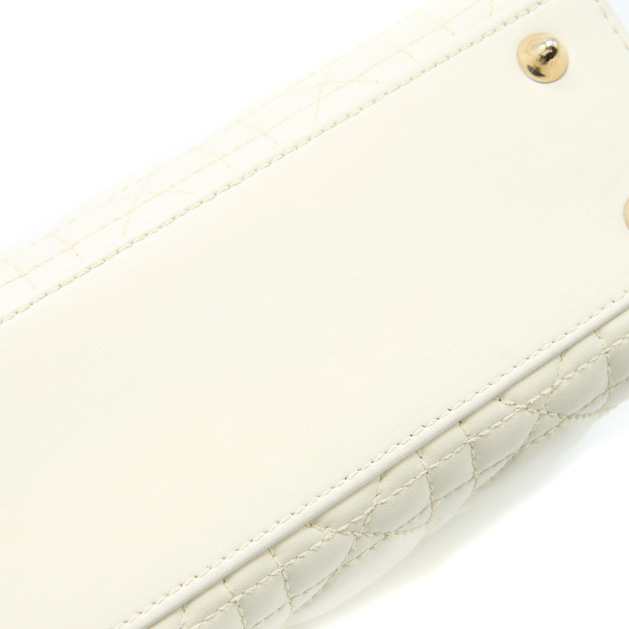 DIOR SMALL LADY DIOR MY ABCDIOR BAG LAMBSKIN WHITE LGHW