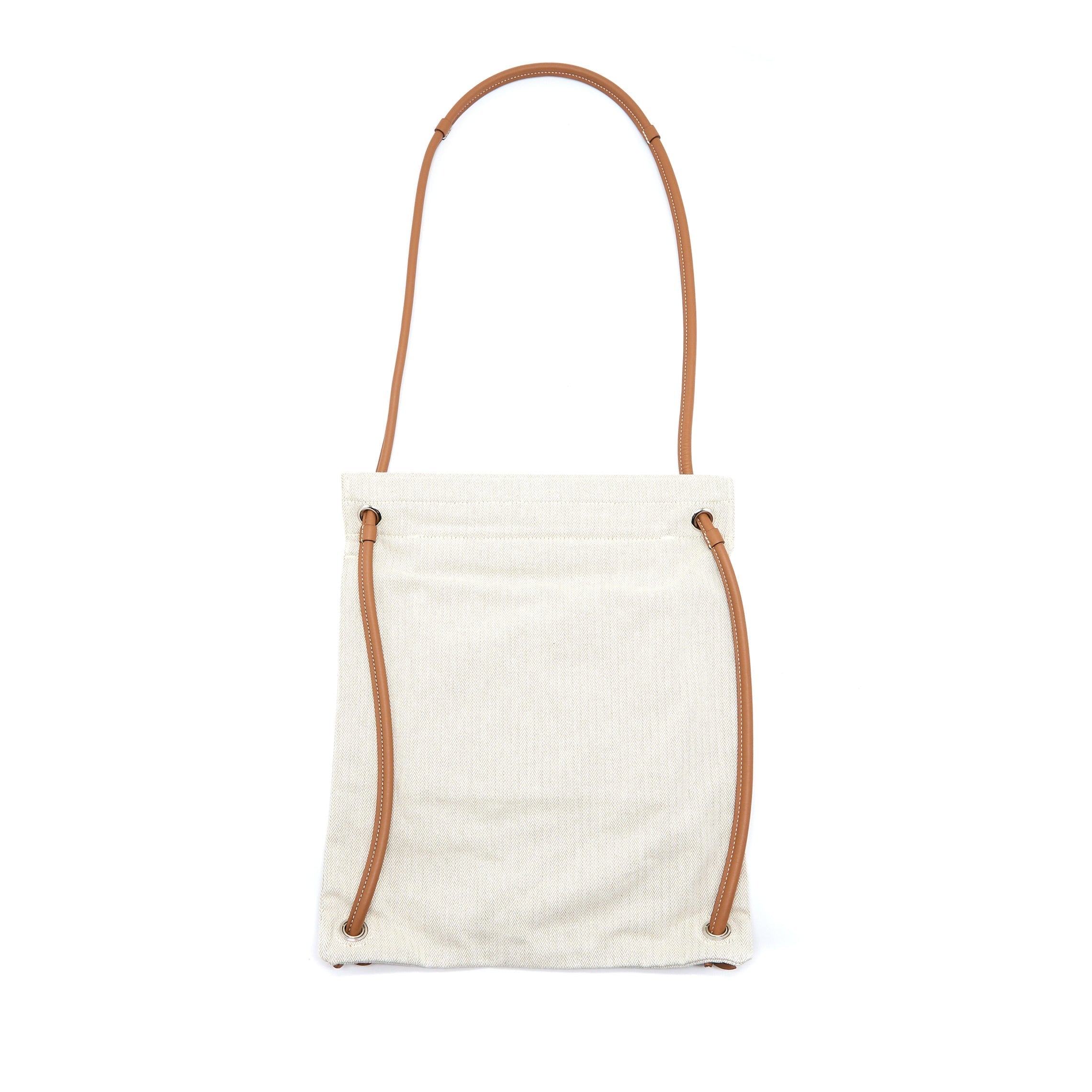 HERMES ALINE GROOMING BAG CANVAS/SWIFT BEIGE SHW