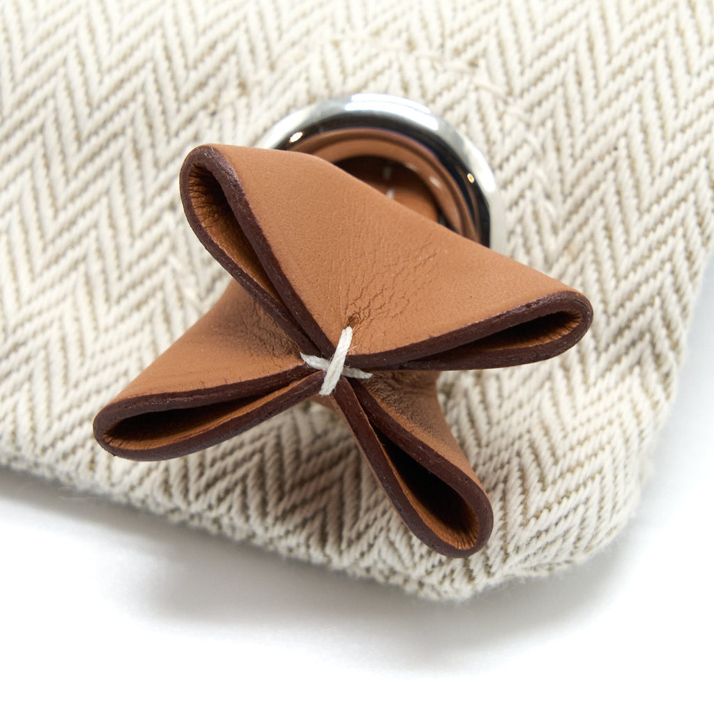 HERMES ALINE GROOMING BAG CANVAS/SWIFT BEIGE SHW