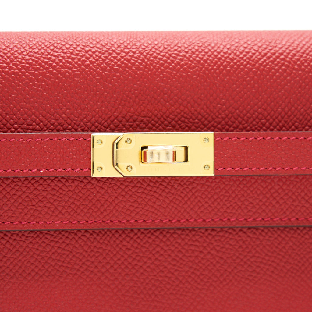 HERMES CLASSIC KELLY TO GO YEAU EPSOM Q5 ROUGE CASAQUE GHW