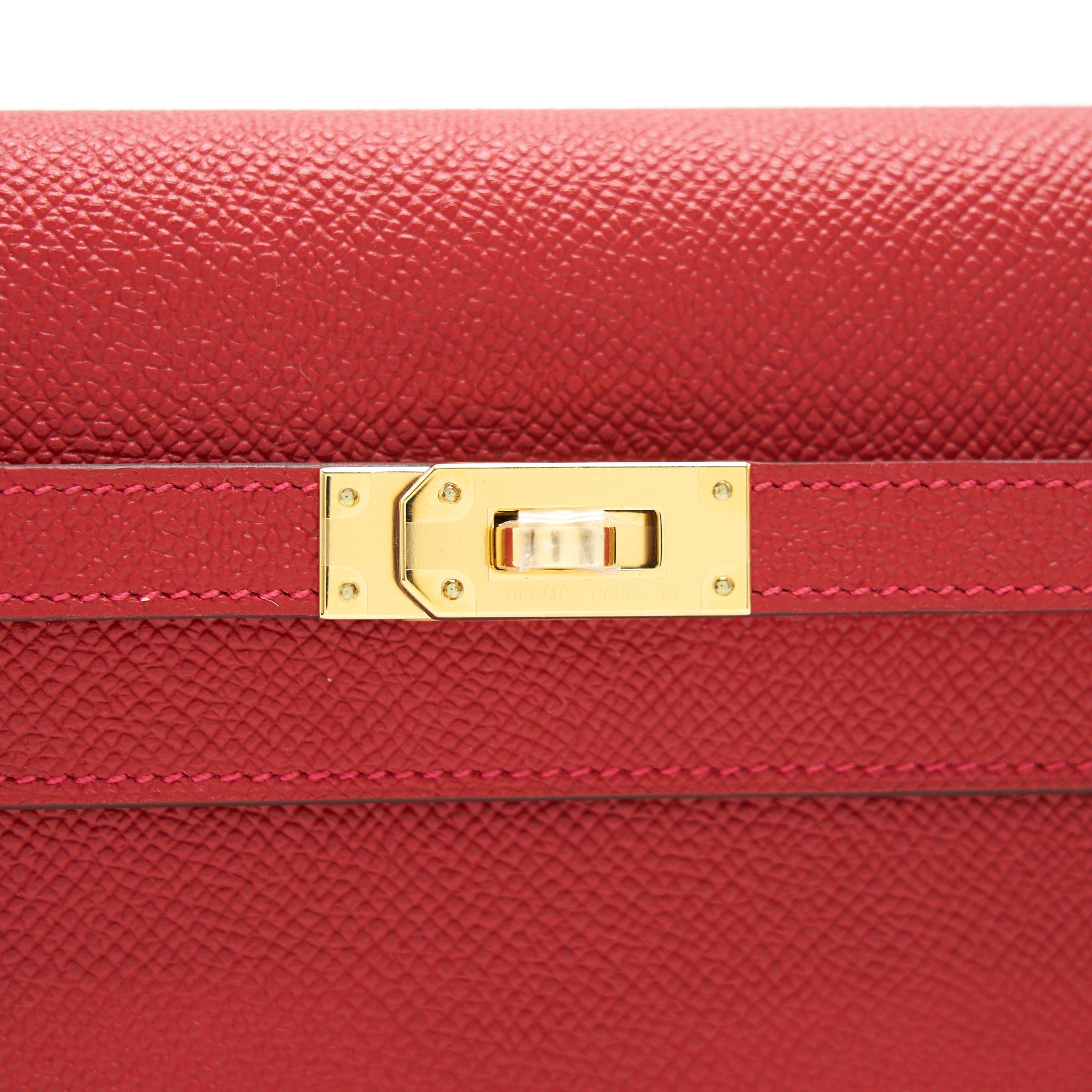HERMES CLASSIC KELLY TO GO YEAU EPSOM Q5 ROUGE CASAQUE GHW