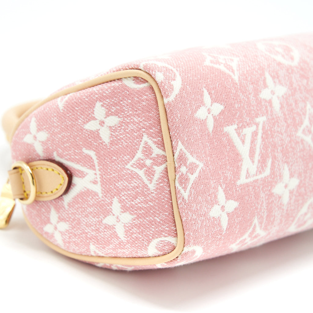 LOUIS VUITTON NANO SPEEDY MONOGRAM JACQUARD DENIM PINK GHW