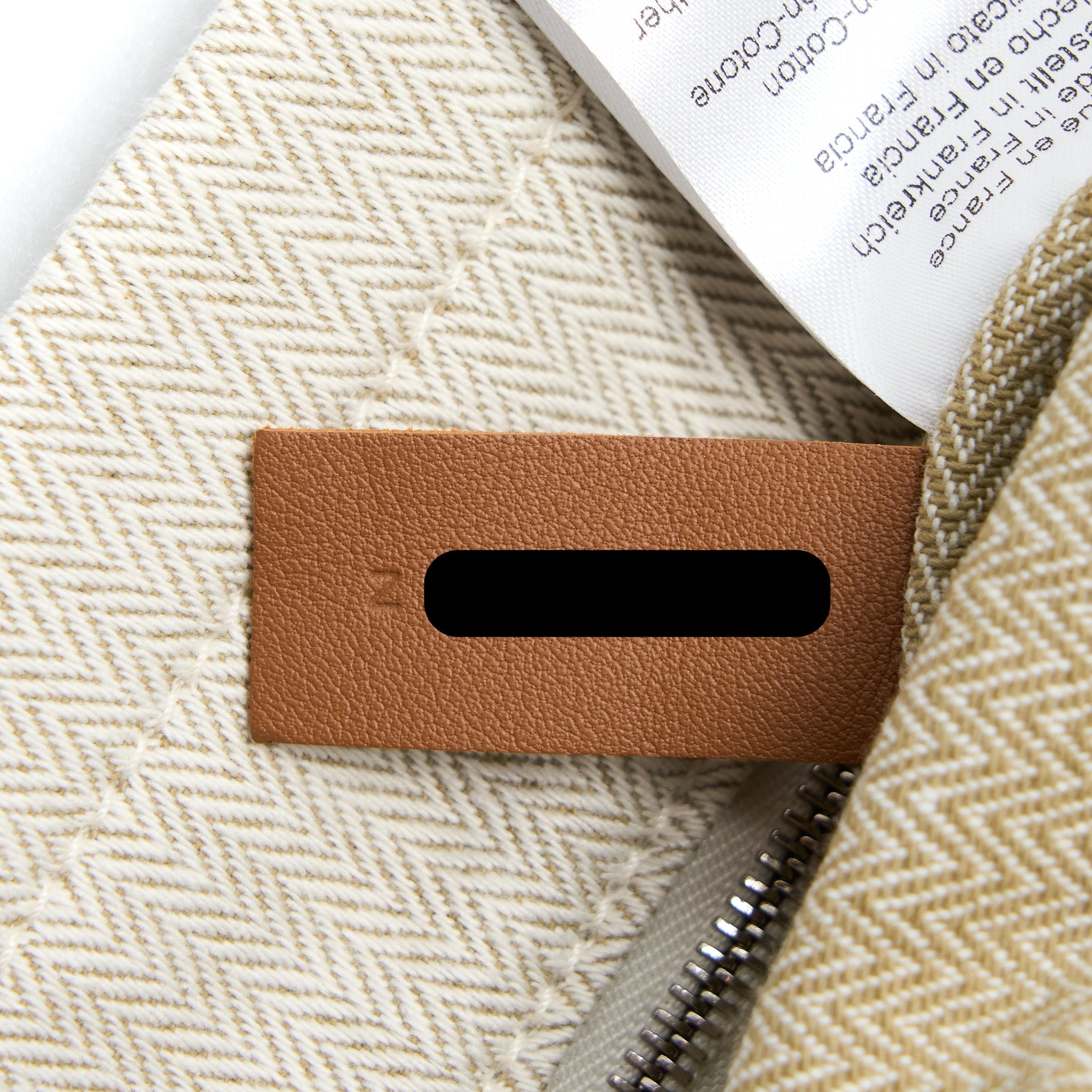 HERMES ALINE GROOMING BAG CANVAS/SWIFT BEIGE SHW