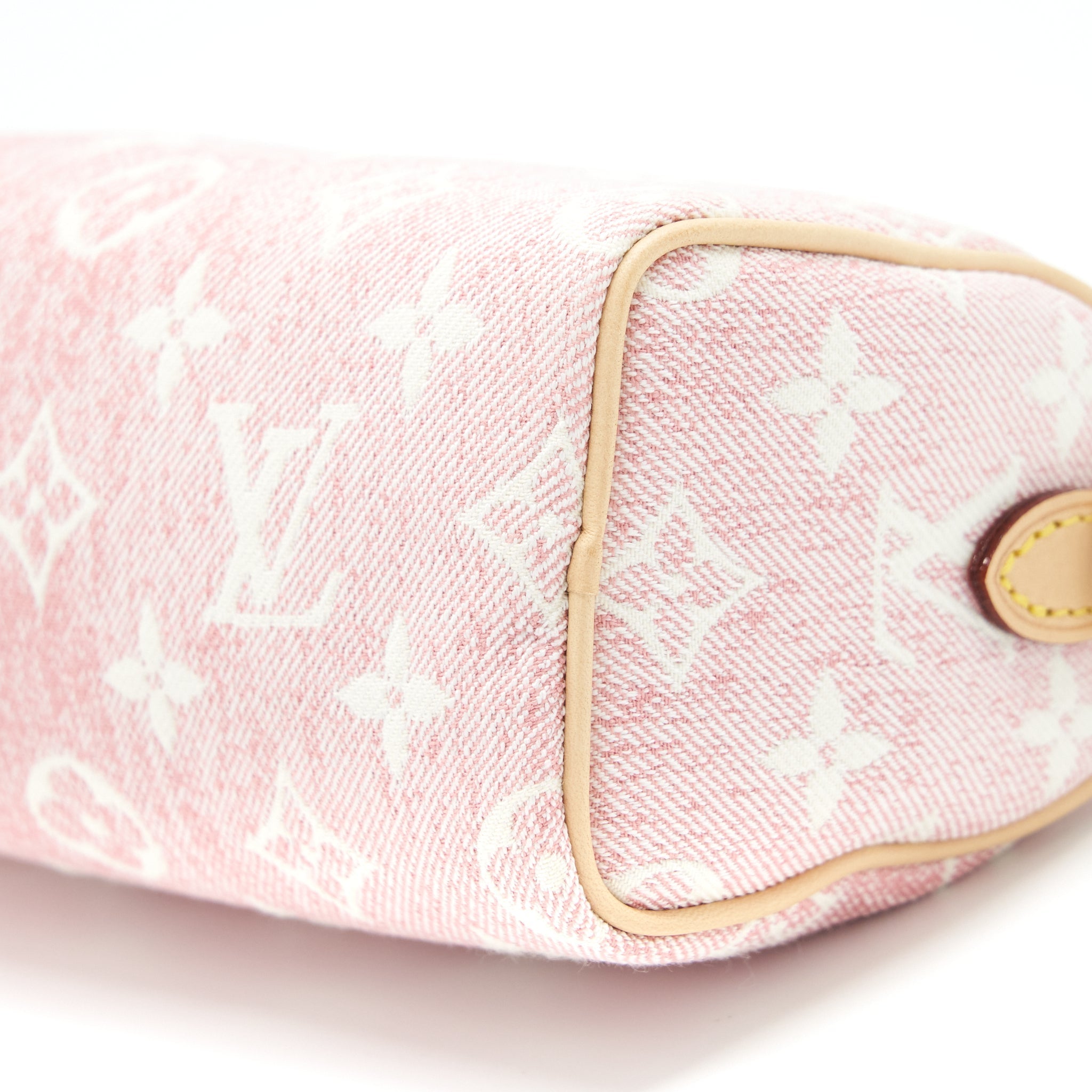 LOUIS VUITTON NANO SPEEDY MONOGRAM JACQUARD DENIM PINK GHW