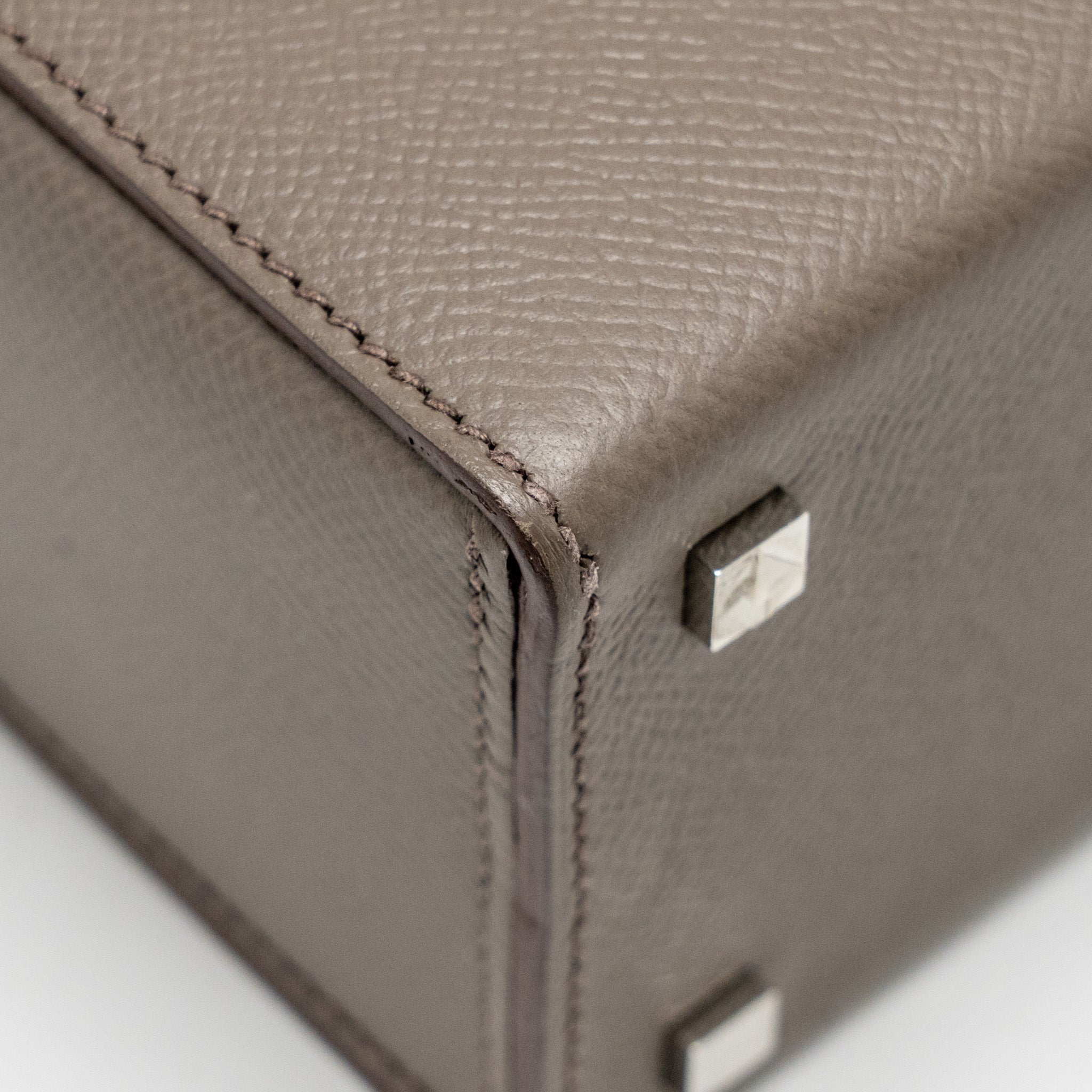 HERMES CINHETIC BOX BAG EPSOM GRIS ETAIN SHW