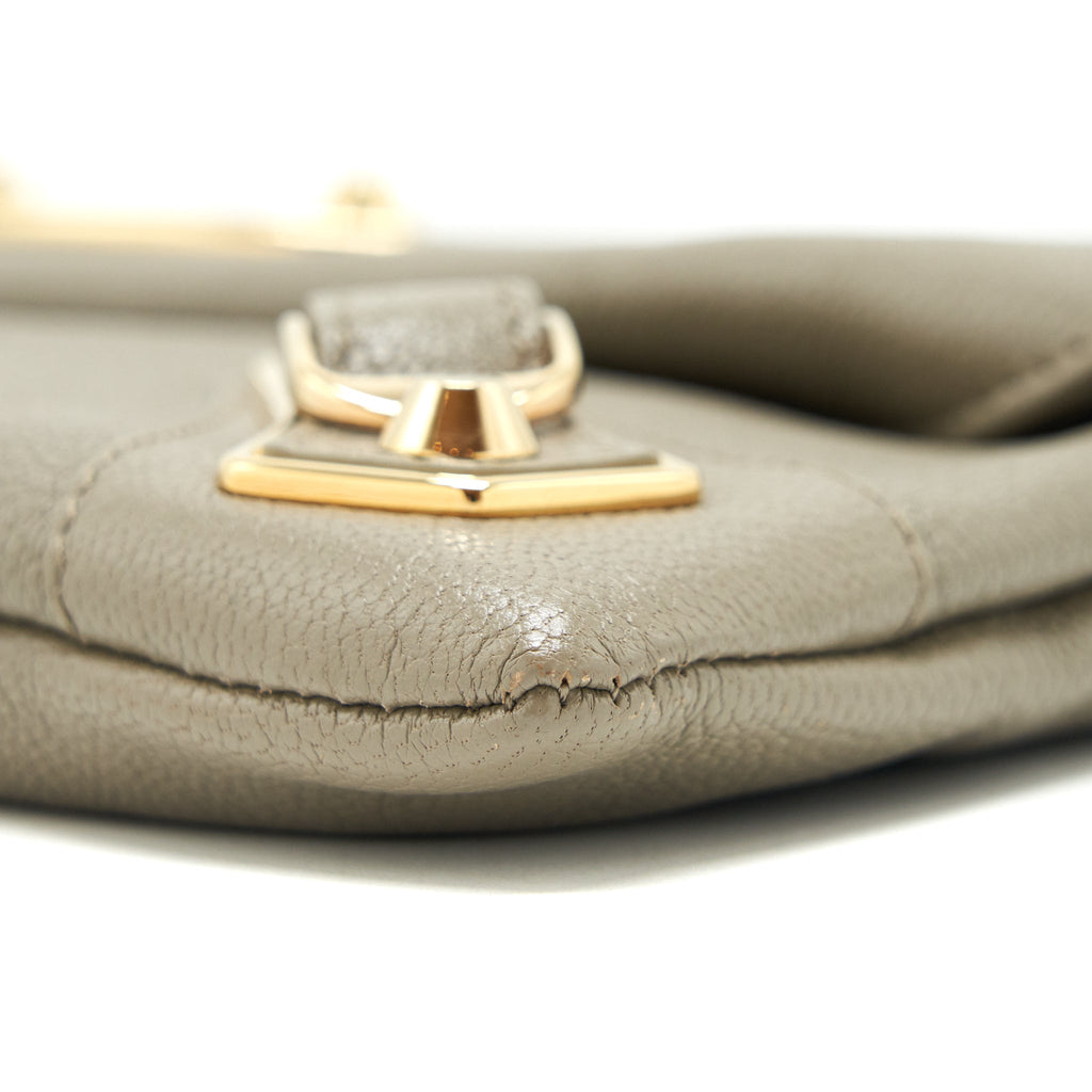 BALENCIAGA CITY FOLD CLUTCH/ SHOULDER BAG GREY GHW