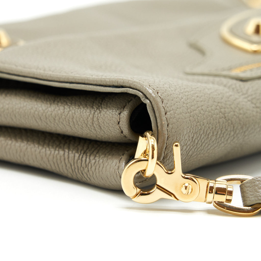 BALENCIAGA CITY FOLD CLUTCH/ SHOULDER BAG GREY GHW