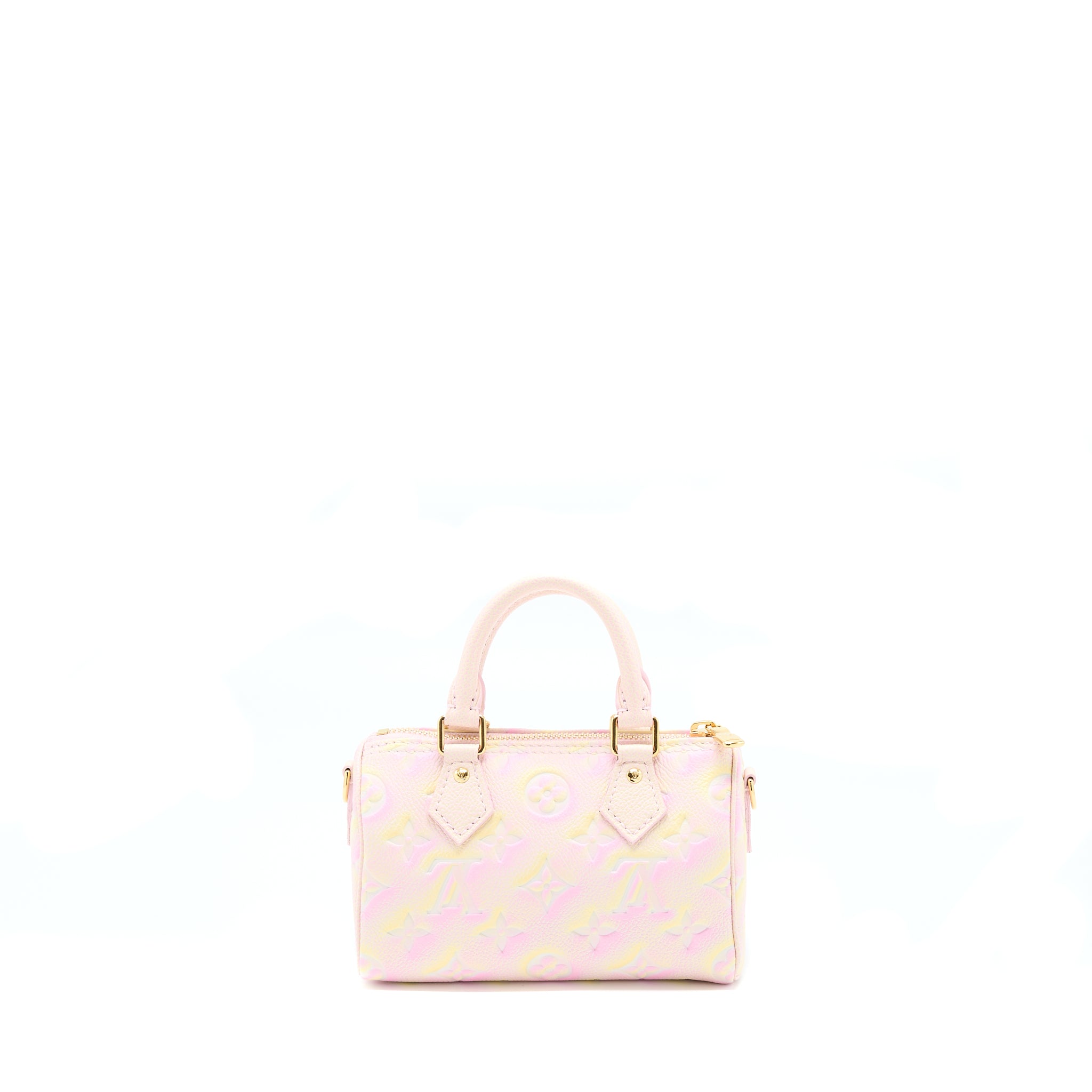 LOUIS VUITTON NANO SPEEDY MONOGRAM EMPREINTE MULTICOLOURE GHW