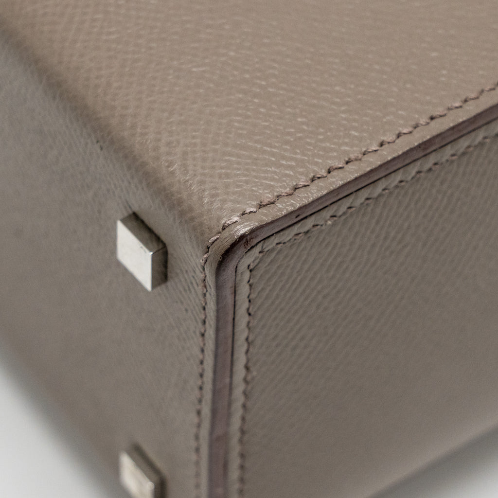 HERMES CINHETIC BOX BAG EPSOM GRIS ETAIN SHW