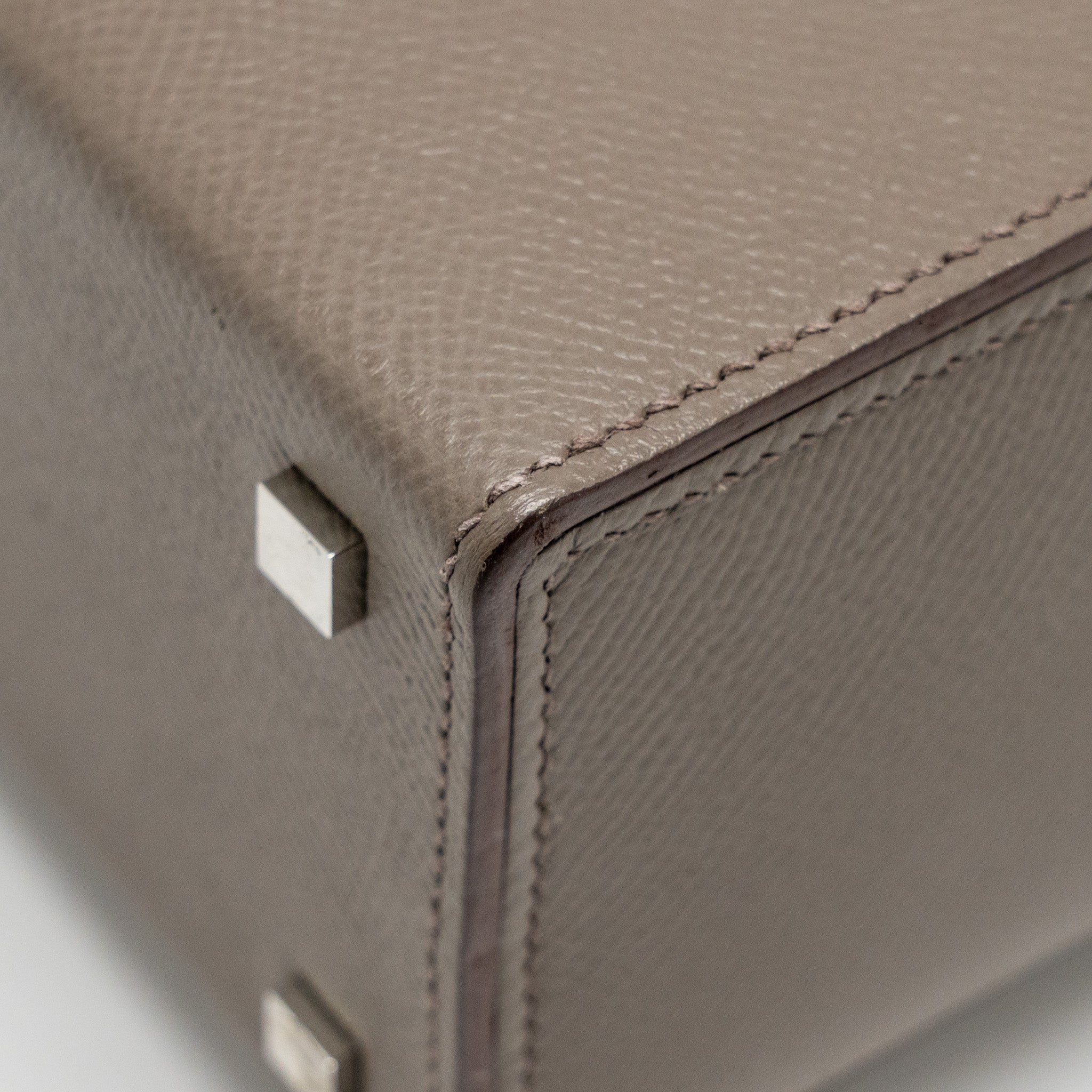 HERMES CINHETIC BOX BAG EPSOM GRIS ETAIN SHW