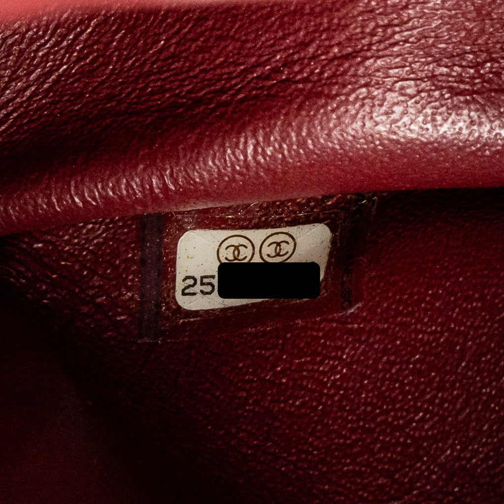 CHANEL 2.55 226 REISSUE DOUBLE FLAP BAG CHEVRON AGED CALFSKIN RED GHW