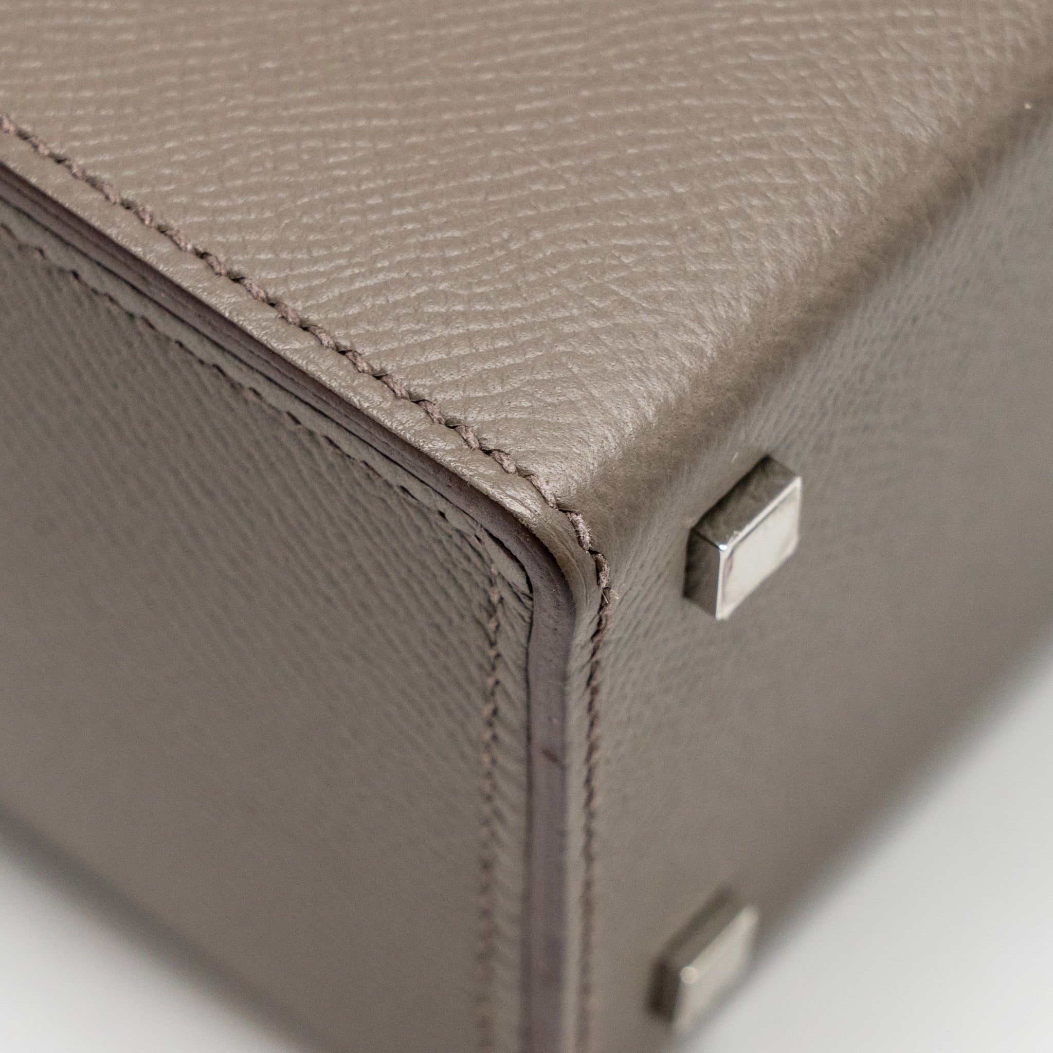 HERMES CINHETIC BOX BAG EPSOM GRIS ETAIN SHW