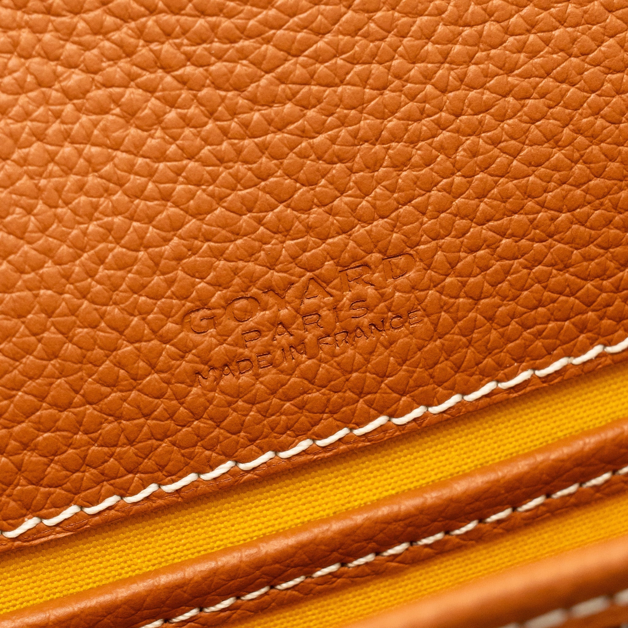 GOYARD BELVEDERE PM MESSENGER BAG GOYARDLINE CANVAS /CALFSKIN BLACK/TAN SHW