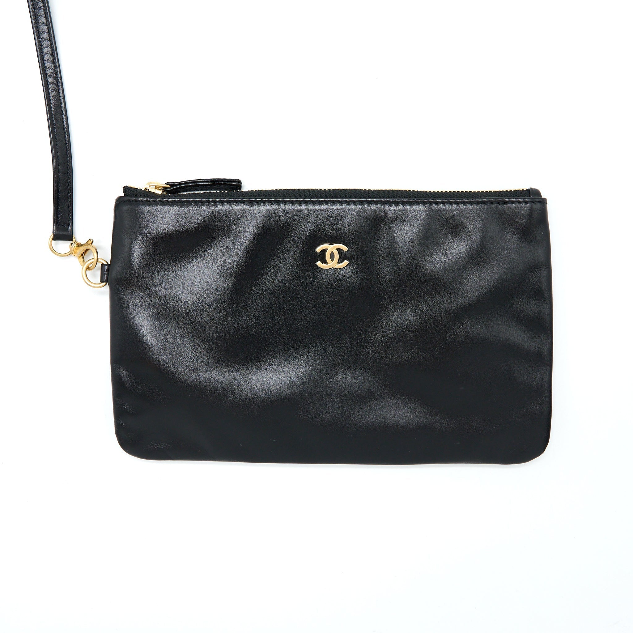CHANEL SMALL 22 BAG SHINY CALFSKIN BLACK GHW (MICROCHIP)