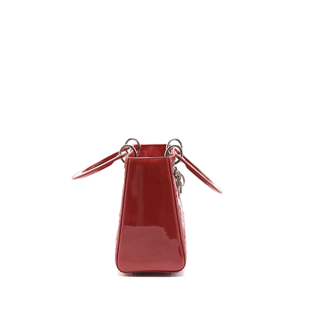 DIOR MEDIUM LADY DIOR PATENT ORANGE SHW