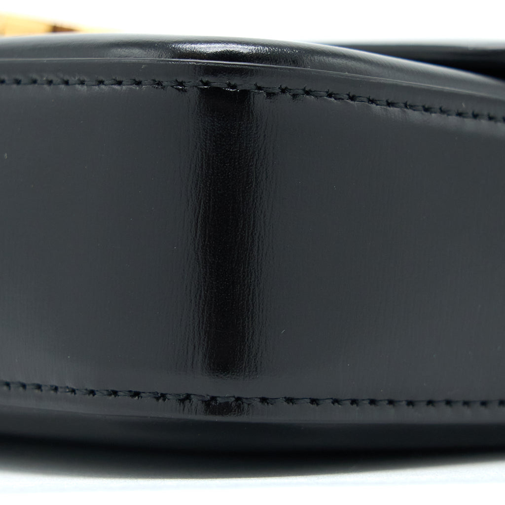 CELINE TRIOMPHE SHOULDER BAG CALFSKIN BLACK GHW