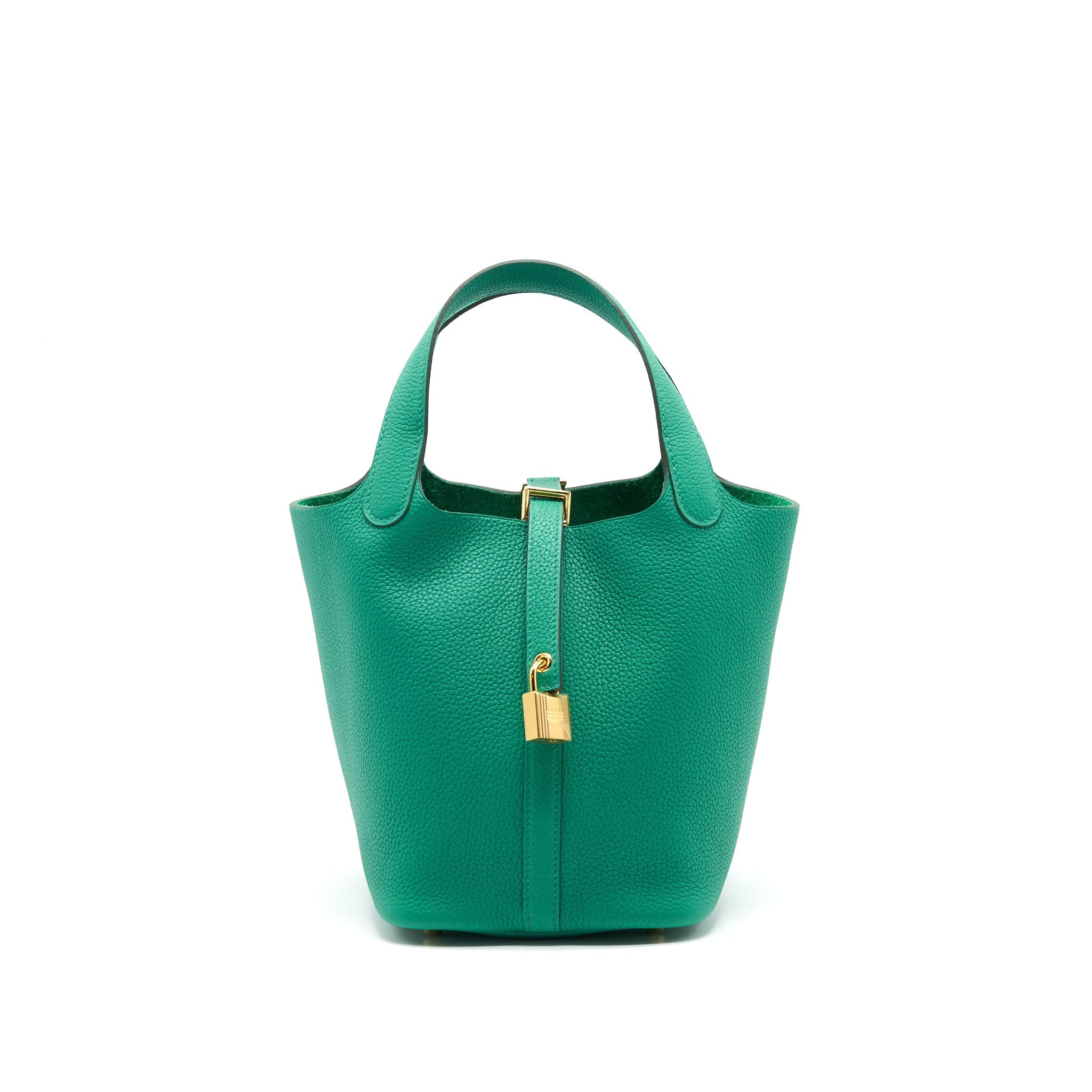 HERMES PICOTIN 18 LOCK BAG VERT JADE GHW