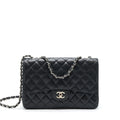 CHANEL JUMBO SINGLE FLAP BAG CAVIAR BLACK SHW