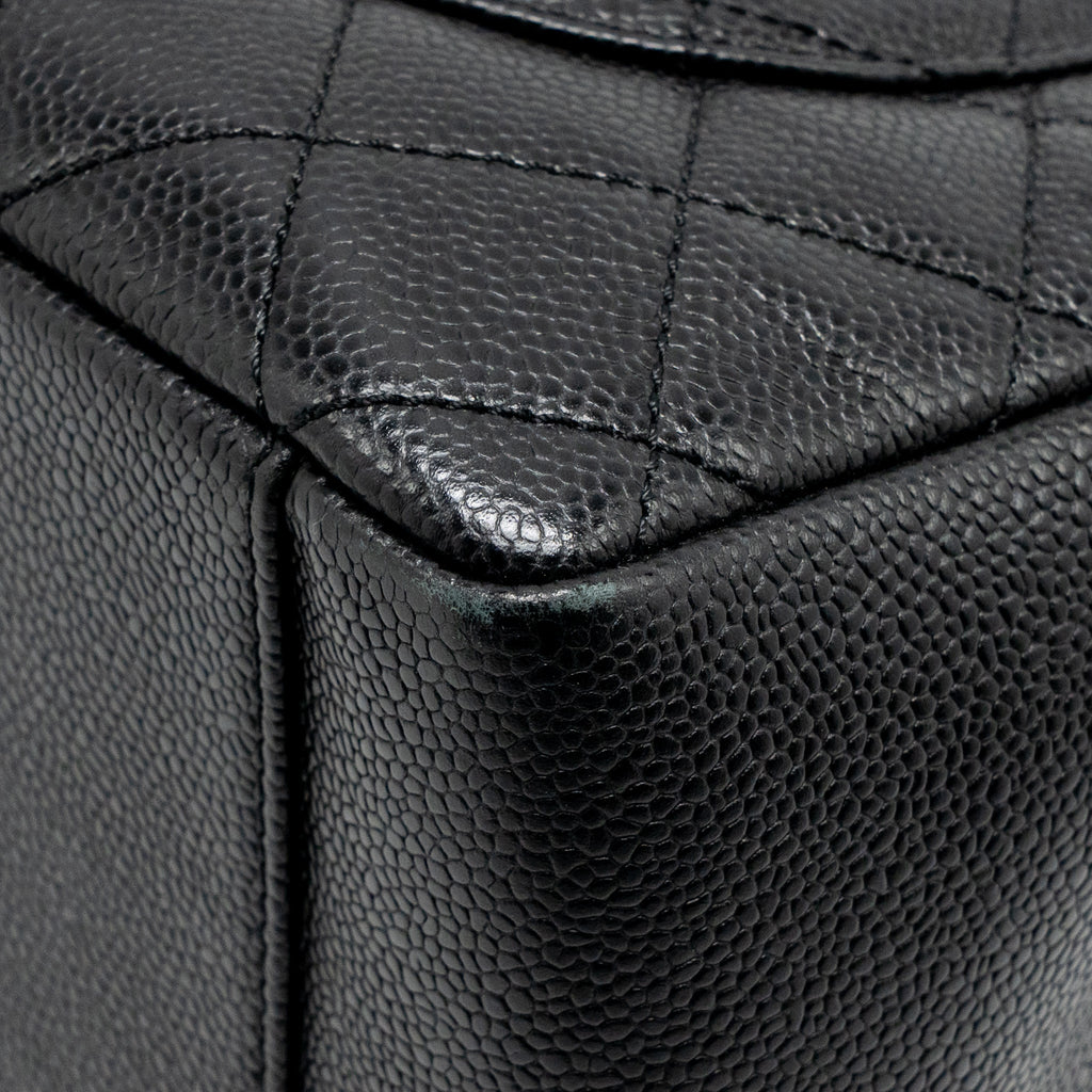 CHANEL GRAND SHOPPING TOTE BAG CAVIAR BLACK GHW