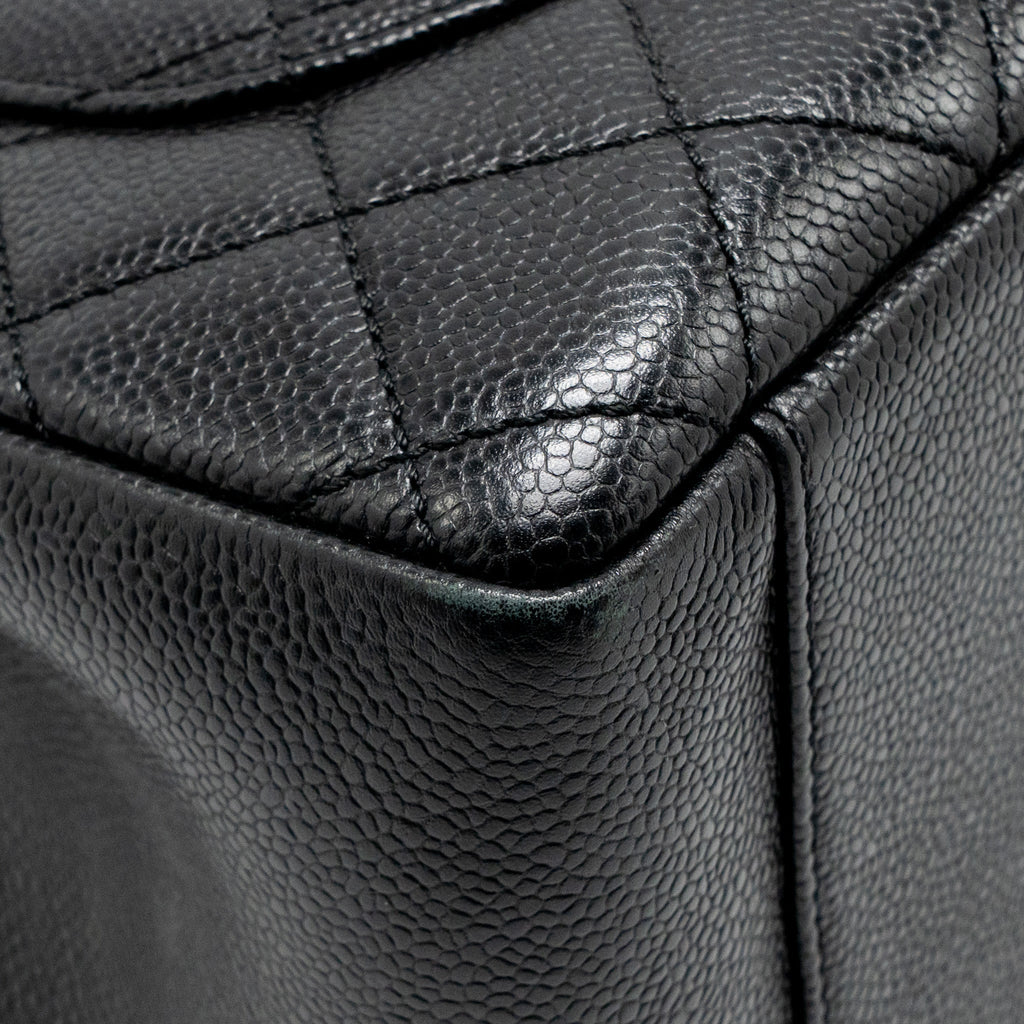 CHANEL GRAND SHOPPING TOTE BAG CAVIAR BLACK GHW