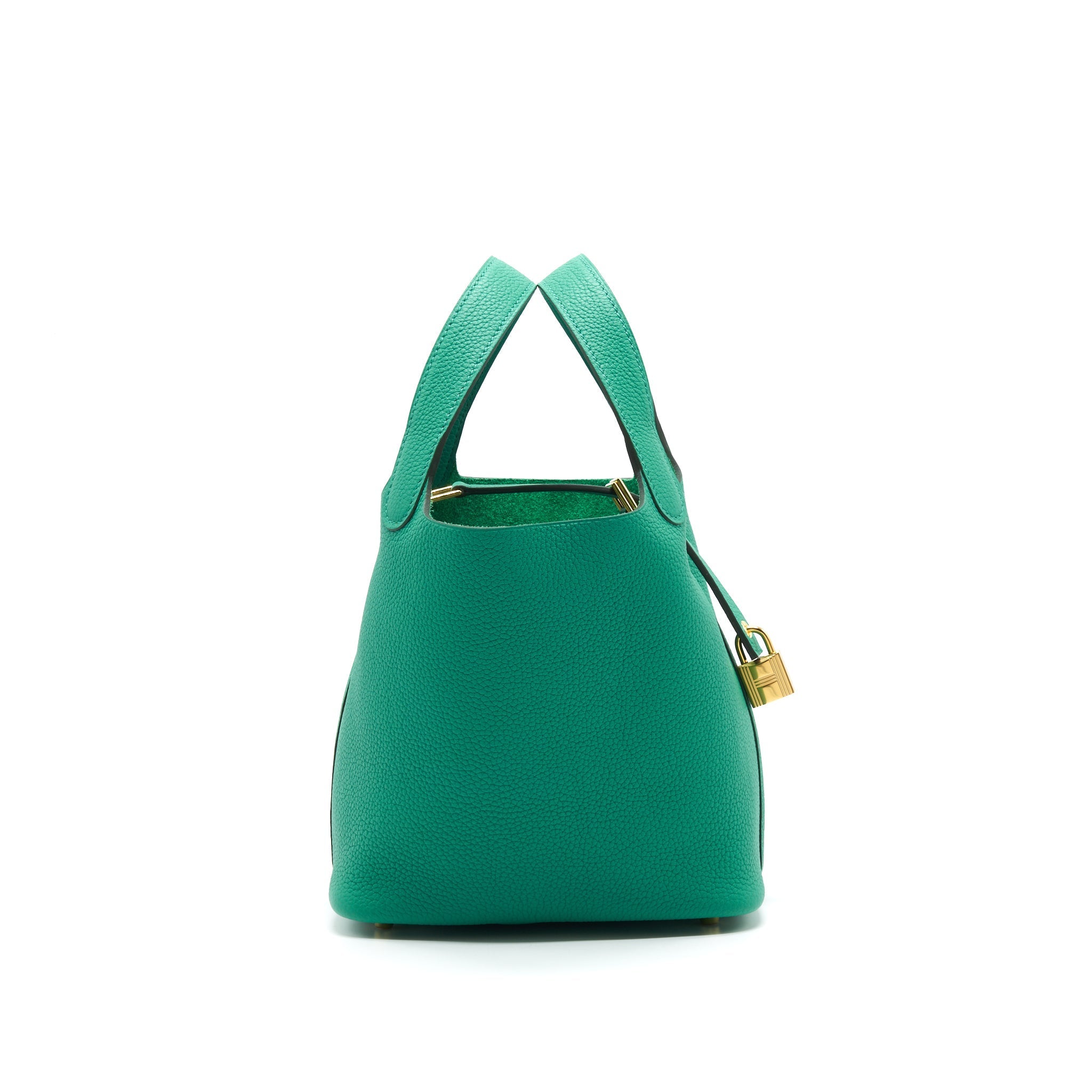 HERMES PICOTIN 18 LOCK BAG VERT JADE GHW