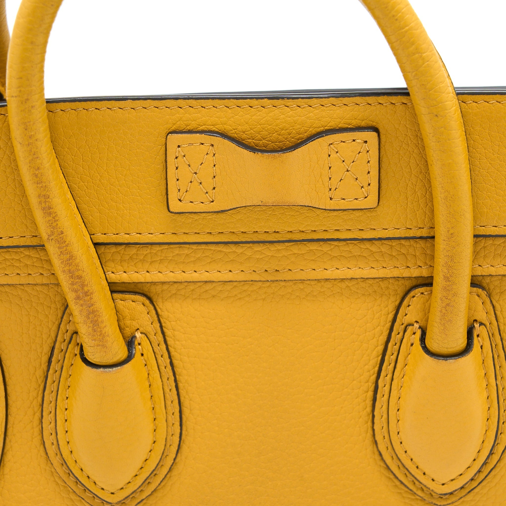 CELINE NANO LUGGAGE BAG CALFSKIN YELLOW SHW