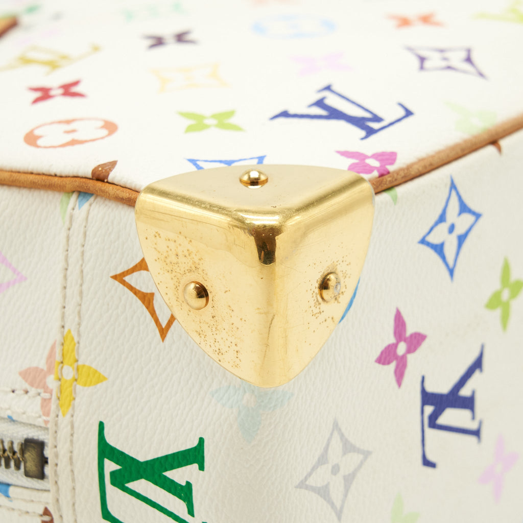 LOUIS VUITTON VINTAGE BOWLING BAG WHITE/ MULTICOLOURED