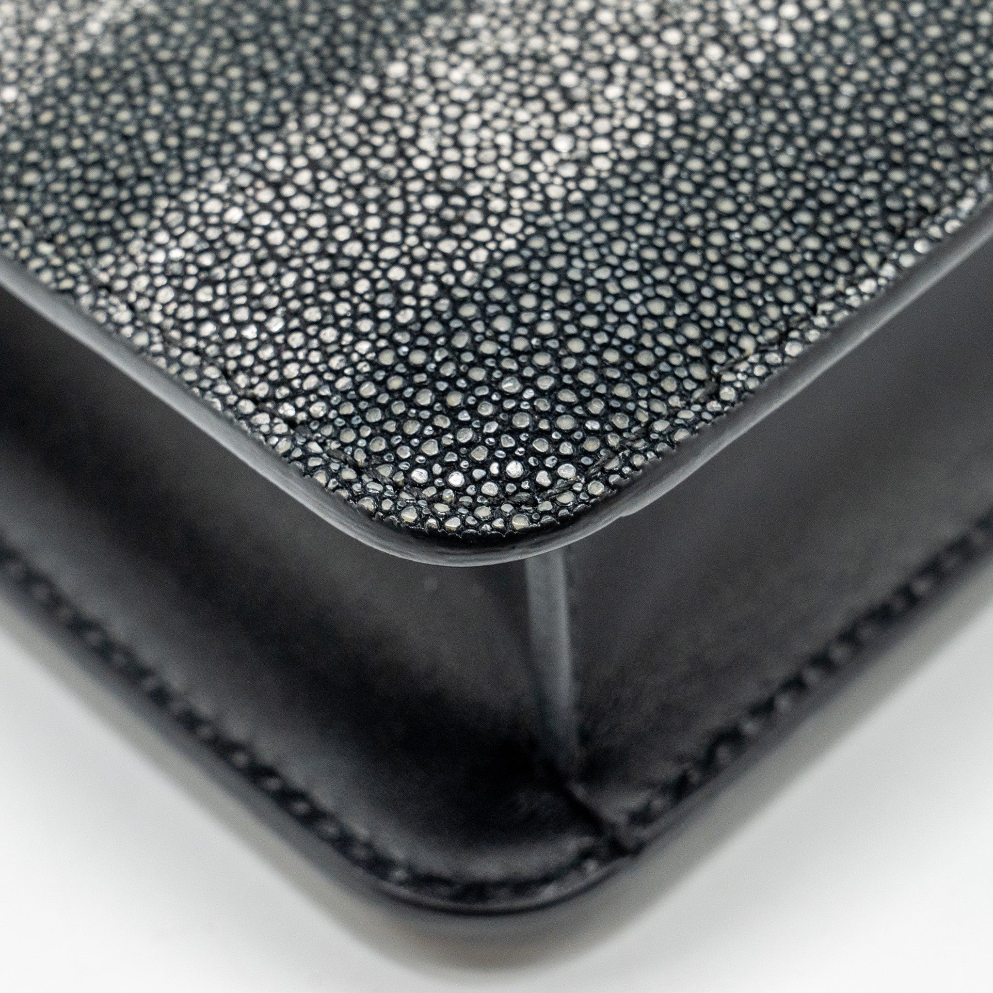 BVLGARI SERPENTI FOREVER BAG GALUCHAT BLACK/ GREY LGHW