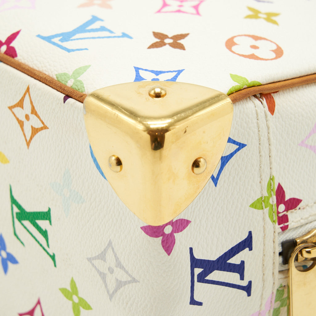 LOUIS VUITTON VINTAGE BOWLING BAG WHITE/ MULTICOLOURED