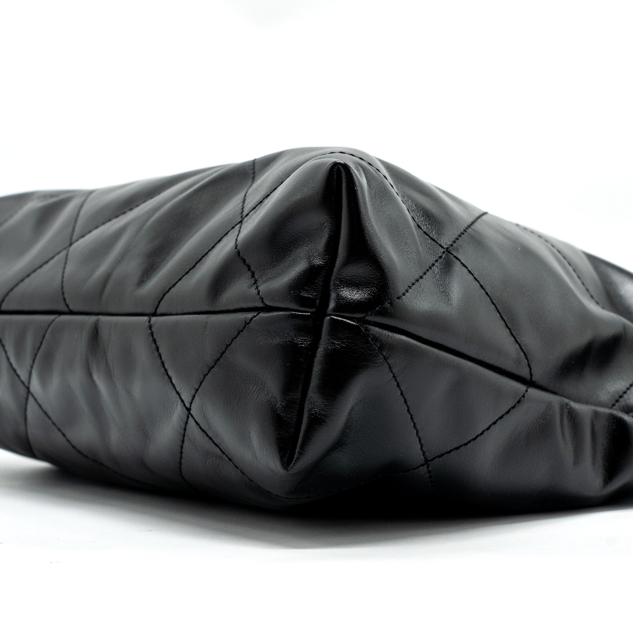 CHANEL SMALL 22 BAG CALFSKIN BLACK GHW