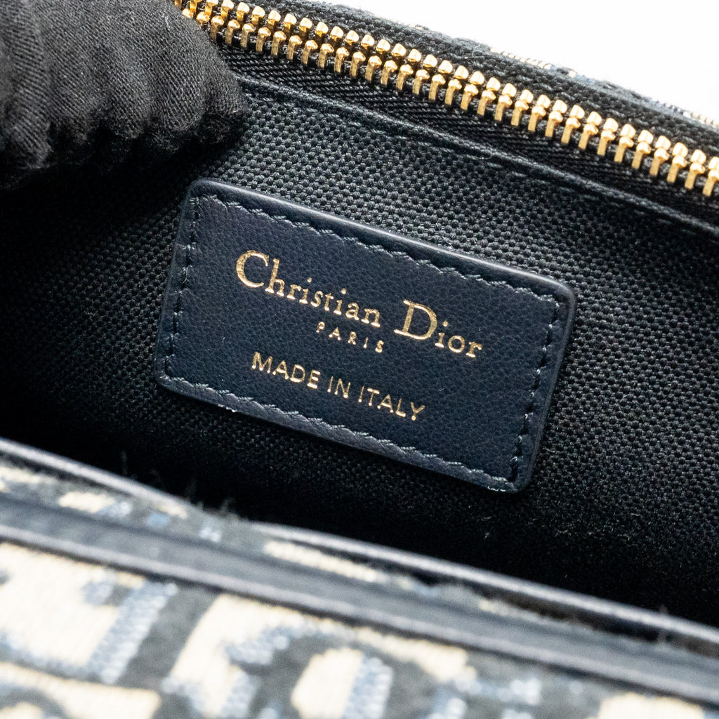 DIOR 2-IN-1 30 MONTAIGNE POUCH DIOR OBLIQUE JACQUARD BLUE GHW