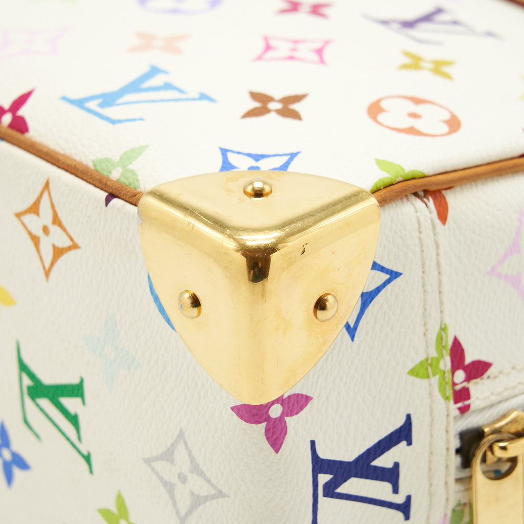 LOUIS VUITTON VINTAGE BOWLING BAG WHITE/ MULTICOLOURED