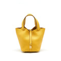 HERMES PICOTIN 18 LOCK BAG 9D JAUNE AMBR GHW