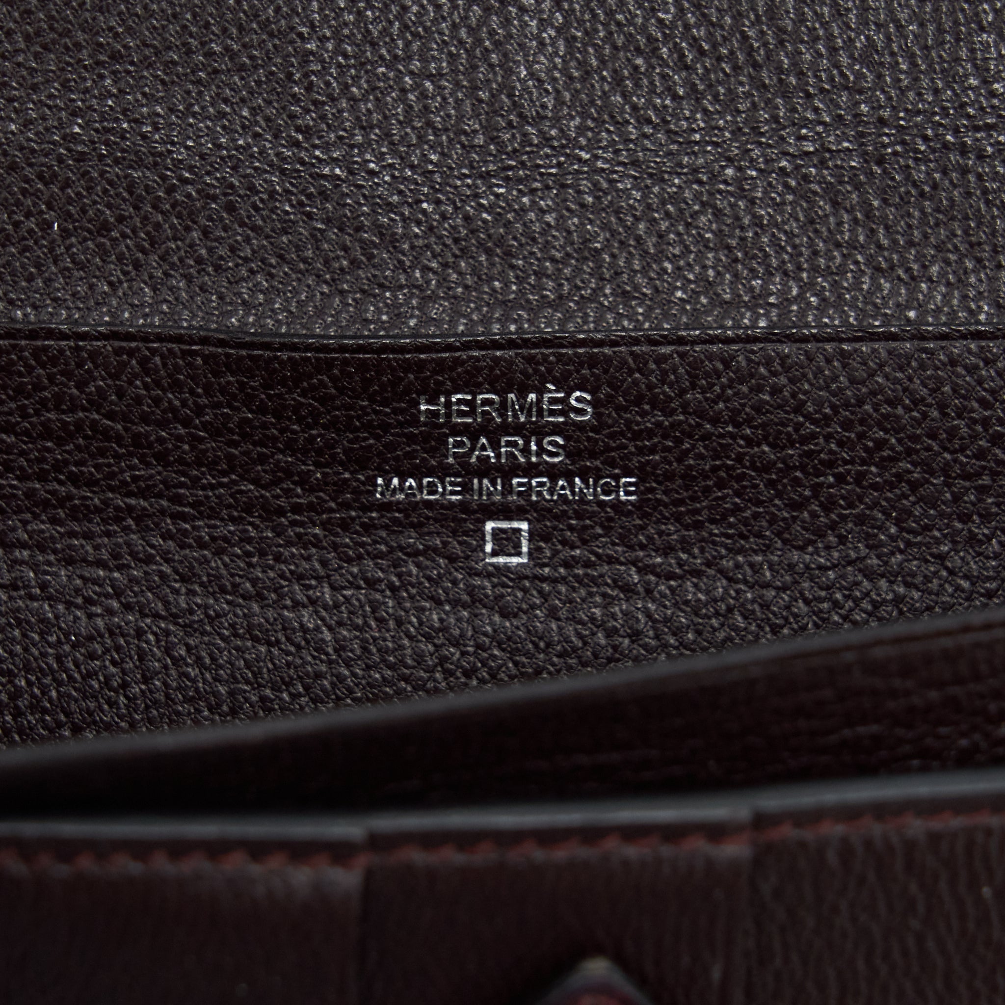 HERMES ALLIGATOR BEARN WALLET DARK RED SHW