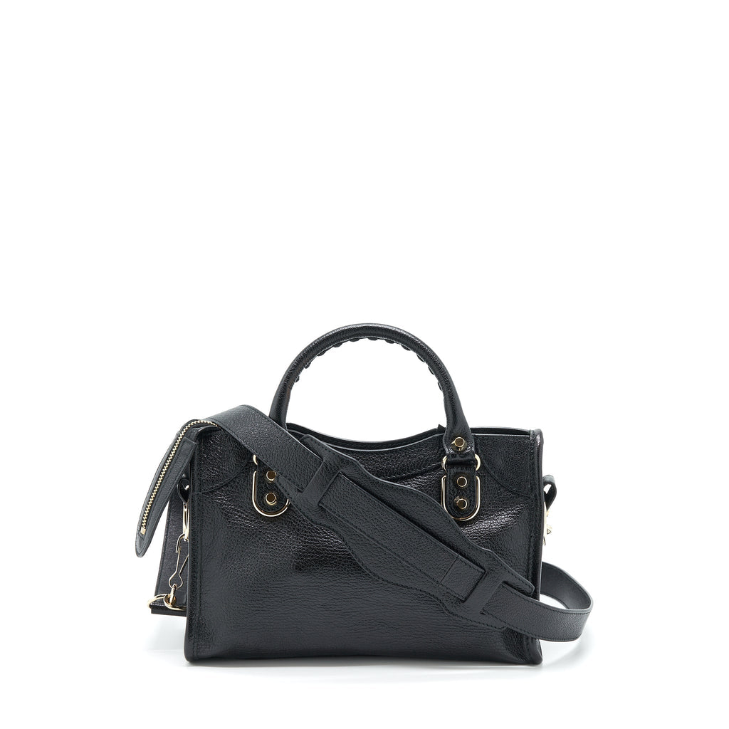 BALENCIAGA MINI CITY BAG BLACK GHW