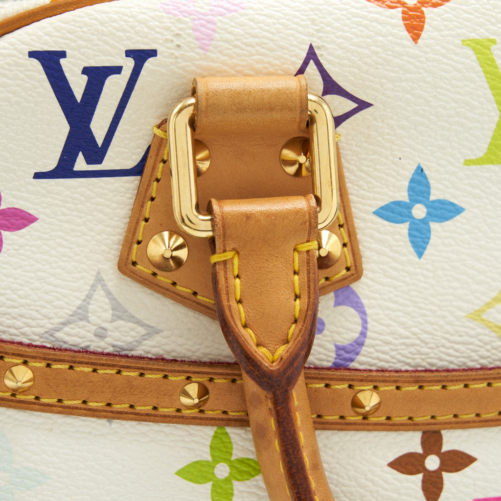 LOUIS VUITTON VINTAGE BOWLING BAG WHITE/ MULTICOLOURED