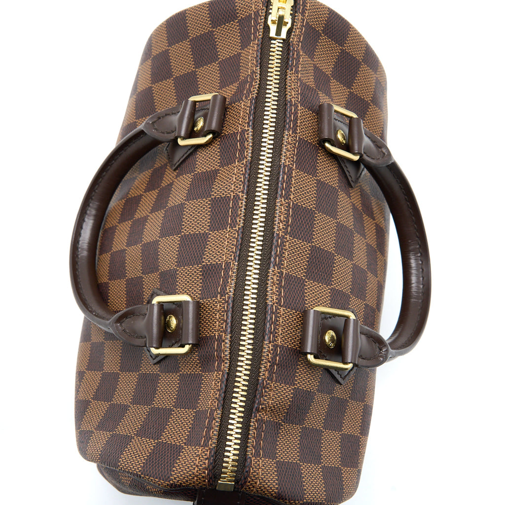LOUIS VUITTON SPEEDY BANDOULIERE 25 DAMIER EBENE CANVAS GHW