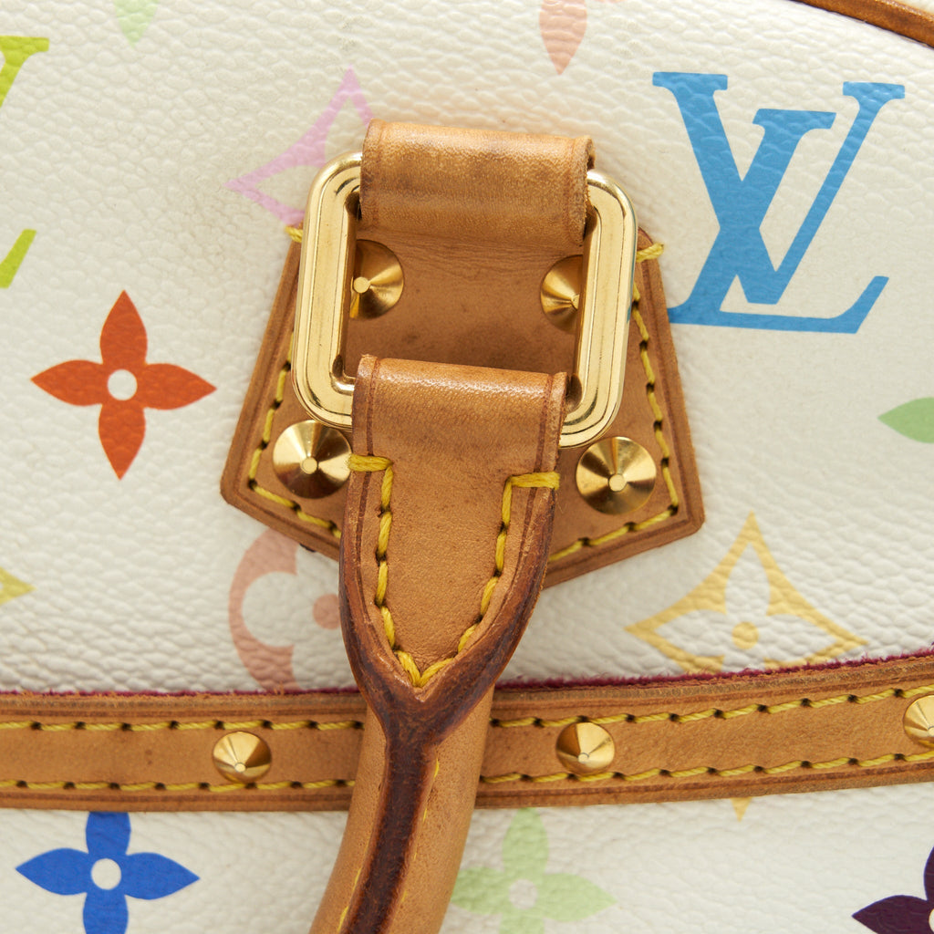 LOUIS VUITTON VINTAGE BOWLING BAG WHITE/ MULTICOLOURED