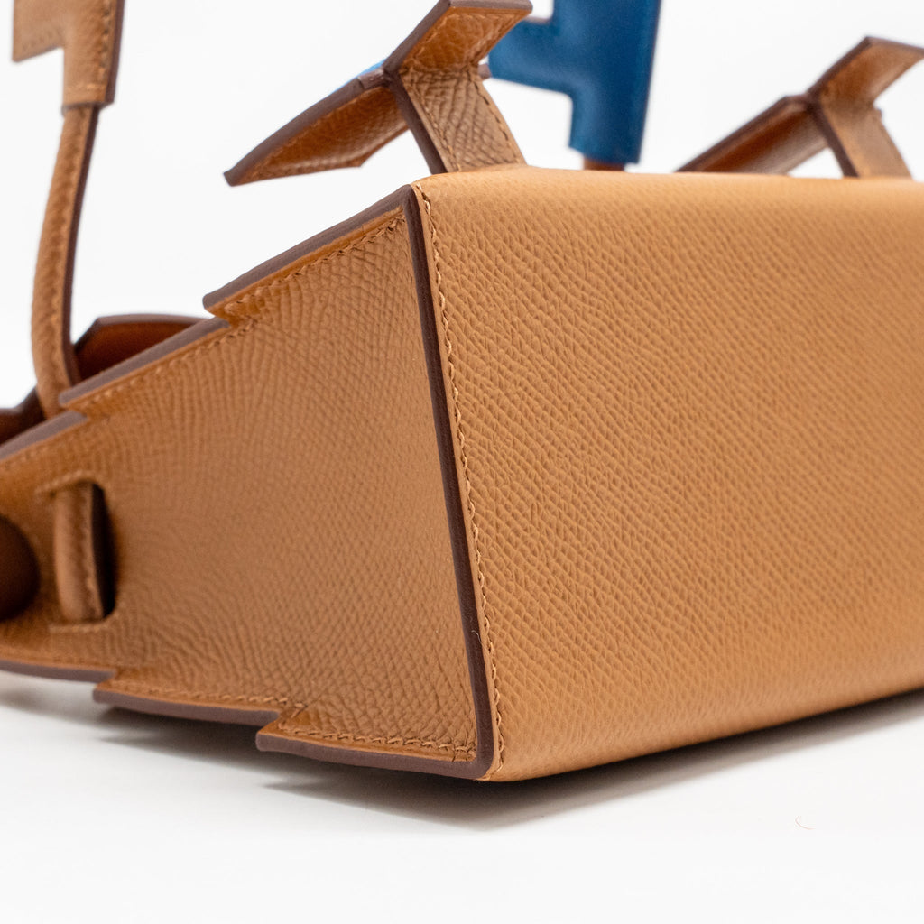 HERMES KELLYDOLE / KELLY DOLE PICTO EPSOM GOLD / ZANZIBAR /  ORANGE FIELD / MILTON SHW