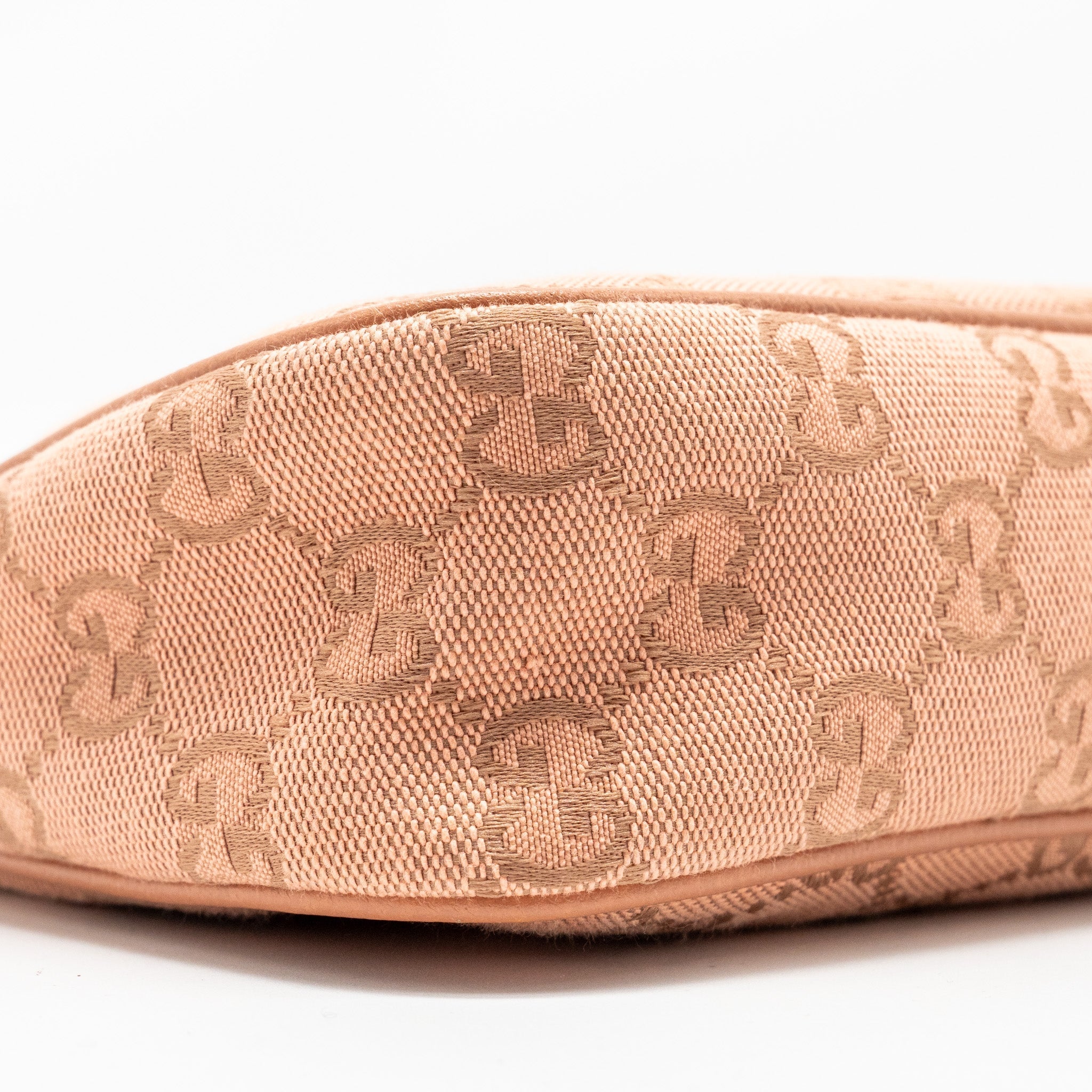 GUCCI SMALL OPHIDIA HOBO BAG GG SUPREME CANVAS PINK LGHW
