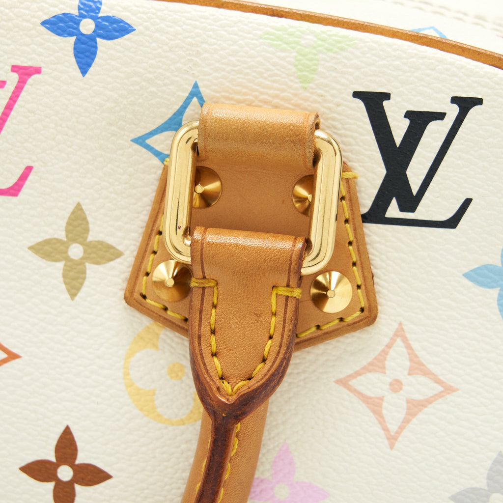 LOUIS VUITTON VINTAGE BOWLING BAG WHITE/ MULTICOLOURED