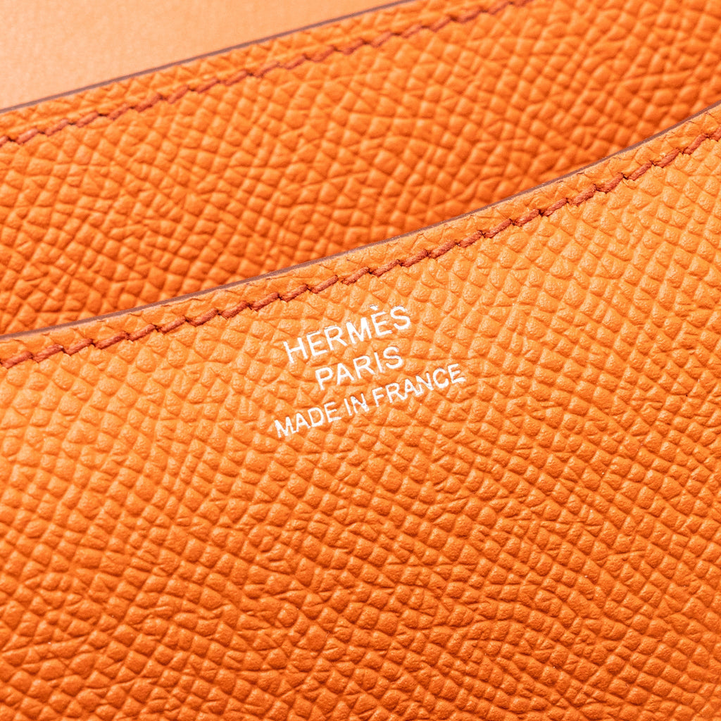 HERMES MINI CONSTANCE EPSOM TERRE BATTUE/ ROSE CONFETTI SHW