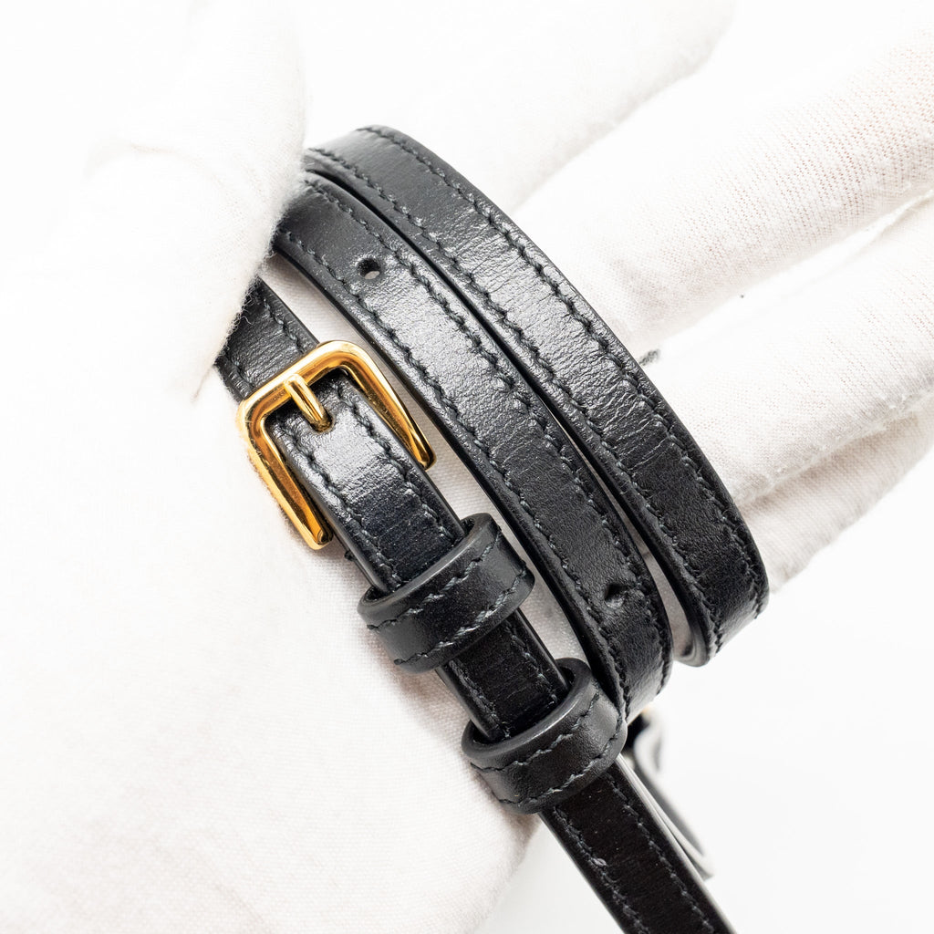 GUCCI HORSEBIT MINI CROSSBODY BAG LEATHER BLACK GHW